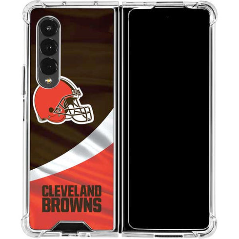 NFL Cleveland Browns Galaxy Z Fold4 5G Clear Case